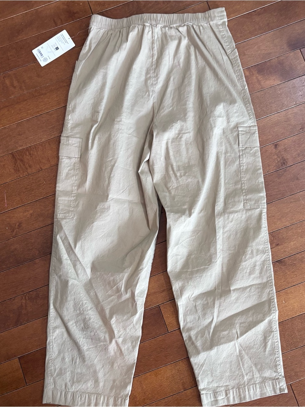 Athleta Paradise Straight Leg Cargo Jumpsuit Pants in Light Tan - Picture 9 of 11